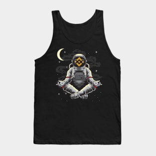 Astronaut Yoga Binance BNB Coin To The Moon Crypto Token Cryptocurrency Wallet Birthday Gift For Men Women Kids Tank Top